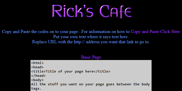 ricks cafe