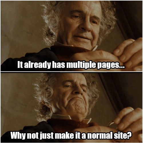 why not make it a static website