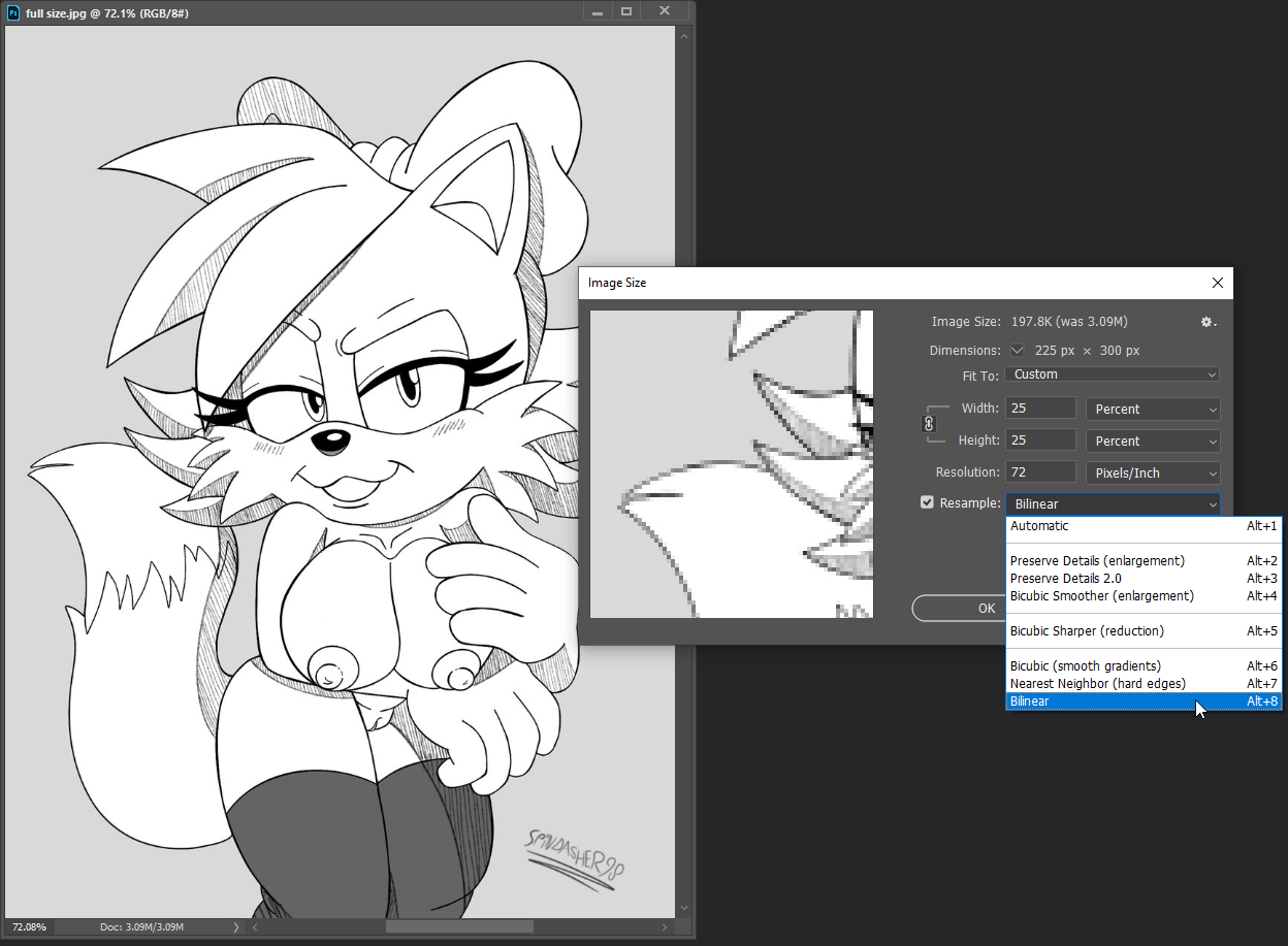 bilinear scaling looks like anti aliasing