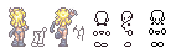 renamon sprite outlines and color process